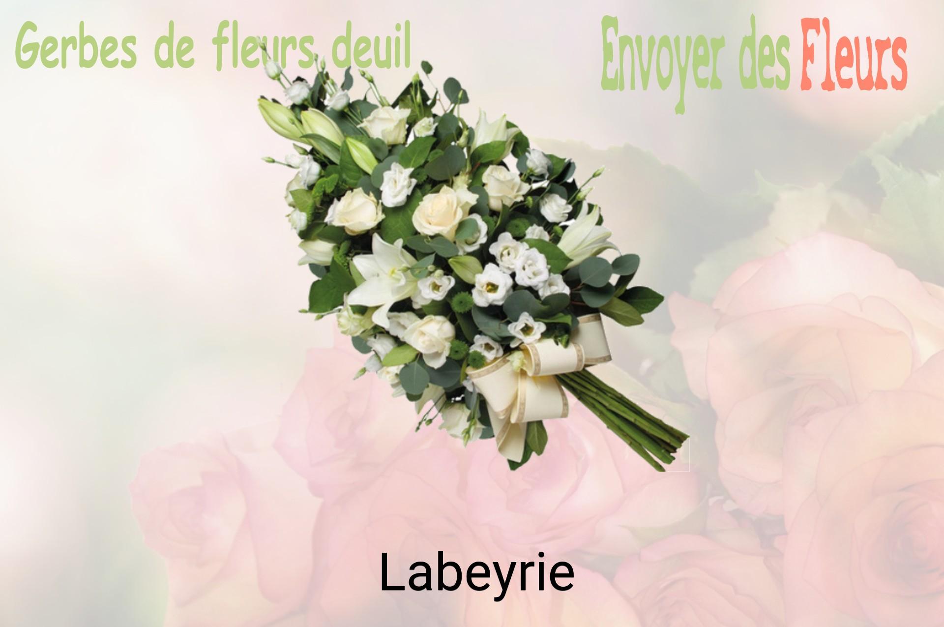 Gerbe de fleurs de deuil livrée à Labeyrie